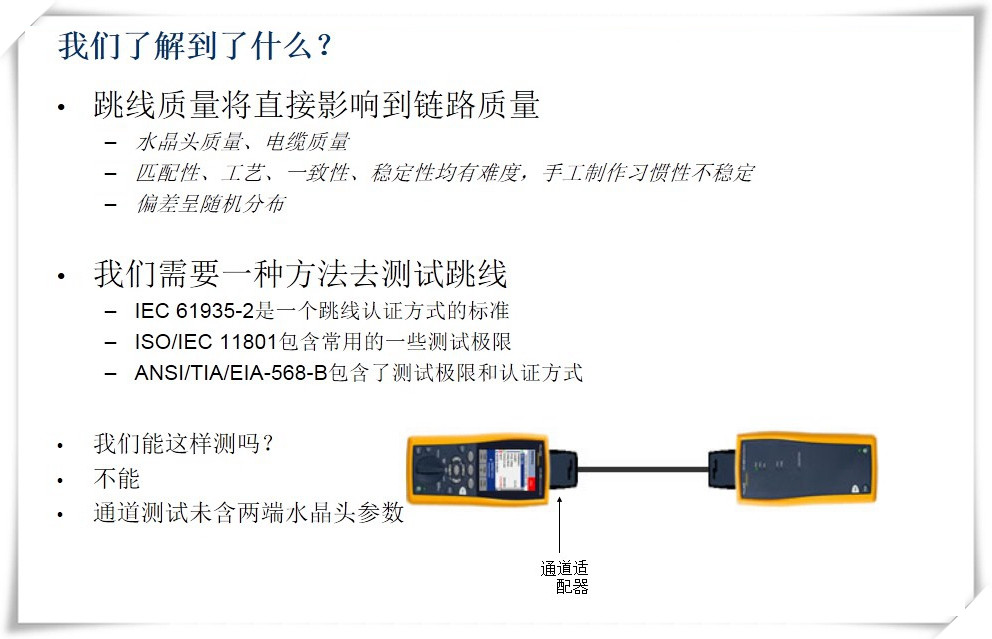 我們了解到了什么？ 跳線質(zhì)量將影響到鏈路質(zhì)量圖